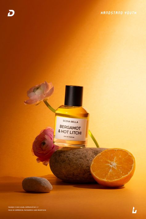 Product Photography With Oranges, Autumn Perfume Photography, Conceptual Product Photography, Product Still Life Photography, Perfume Shoot Ideas, Earthy Product Photography, Perfume Product Shoot, Lotion Photography, Perfume Photography Ideas