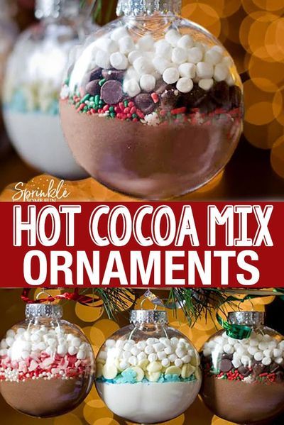 Diy Hot Cocoa Mix, Inexpensive Diy Christmas Gifts, Diy Gifts For Christmas, Christmas Gifts Diy Homemade, Hot Cocoa Ornaments, Unique Christmas Gifts Diy, Diy Hot Cocoa, Hot Cocoa Mix, Exterior Christmas