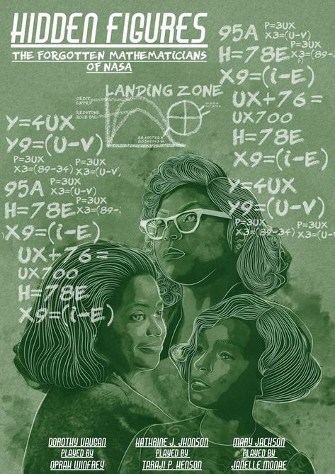 Hidden Figures Aesthetic, Hidden Figures Poster, Hidden Figures Movie, Figures Aesthetic, Poster For School, Movie Worksheet, Physics Projects, Chemistry Art, Rosalind Franklin