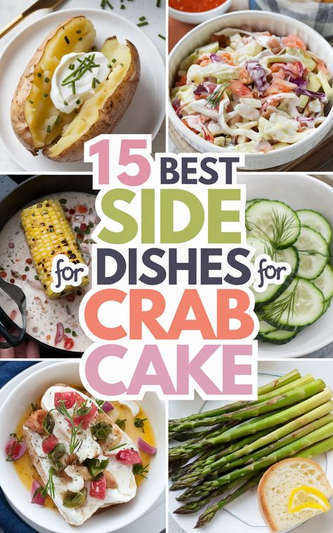 Crab Cakes + These Sides = Ultimate Foodie Bliss! 🤩🍴 #CrabCakeLove #SideDishHeaven #FoodieFavorites Crab Cake Side Dishes Dinners, Side Dishes For Crab Cakes, What To Eat With Crab Cakes, Crab Cake Dinner Side Dishes, Crab Leg Dinner Sides, Crab Side Dishes, What To Serve With Crab Cakes, Sides For Crab Cakes, Crab Cake Meal