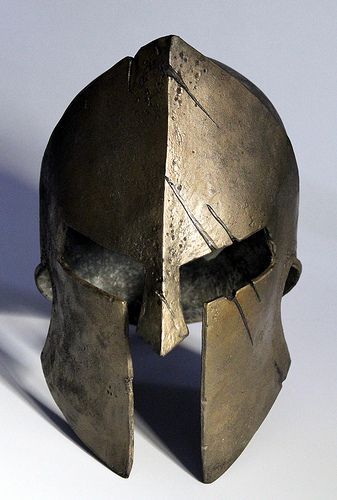 Spartan Helmet. I need this. I deserve this. I AM SPARTA Helm Of Darkness, Ares Helmet, Ancient Helmet, Greek Helmet, Helmet Art, Spartan Tattoo, Helmet Armor, Medieval Helmets, Warrior Helmet