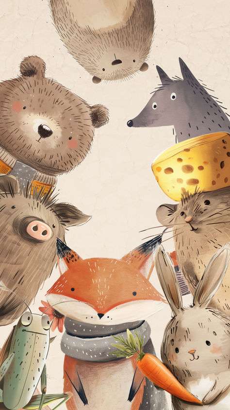 Midjourney Prompt Guide Whimsical Children's Illustrations, Whimsical Illustration Art, Cute Illustration Wallpaper, Digital Illustration Inspiration, Explorer Illustration, Explore Illustration, Illustration Whimsical, Illustration Animals, World Illustration