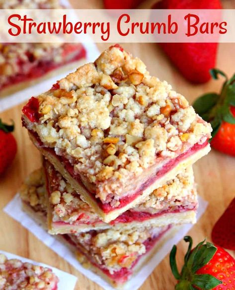 Desserts With Strawberry Puree, Strawberry Crumb Bars, Smores Dessert, Crumb Bars, Coconut Dessert, Crumble Bars, Dessert Bar Recipe, Dessert Dips, Bar Cookies