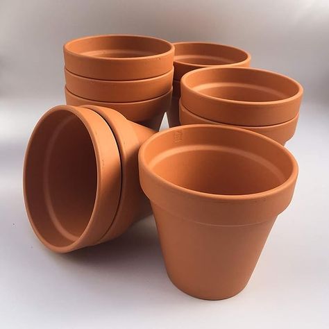 Weston Mill Pottery [F13] Small terracotta plant pots (pack of 10) 132mm diameter x 117mm high : Amazon.co.uk: Garden Big Planters, Clay Plant Pots, Lattice Trellis, Terracotta Flower Pots, Plant Pot Holders, Clay Flower Pots, Terracotta Plant Pots, Uk Garden, Pot Hanger