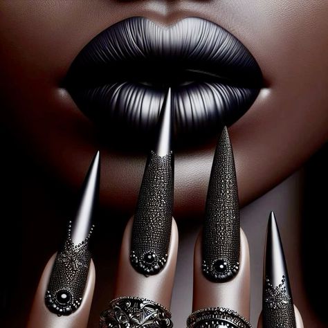 Vampire Hands, Supreme 2023, Nails Vibrant, Witch Eyes, Beautiful Pose, Glam Accessories, Lip Art Makeup, Nude Polish, Sharp Nails