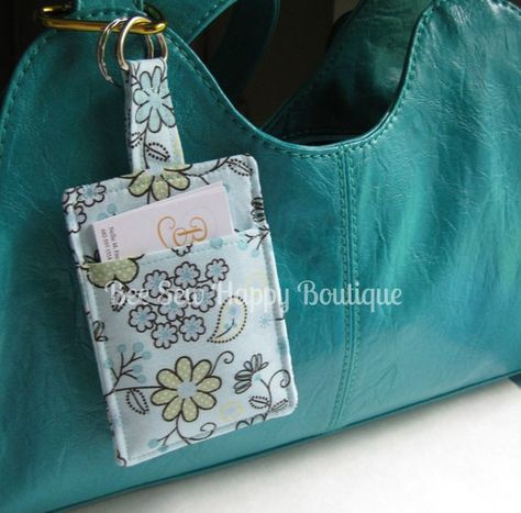 Business Card Holder Keychain ~ Fabric Business Card Case ~ Credit Card Holder ~ Coworker Employee G Customer Loyalty Cards, Keychain Fabric, Card Holder Keychain, Loyalty Cards, Fabric Cards, Card Purse, Business Card Cases, Business Card Case, Customer Loyalty