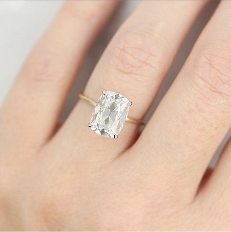 Cushion Solitaire Ring, Cushion Solitaire, Elongated Cushion Cut, Colored Diamond Rings, Elongated Cushion, Cushion Cut Moissanite, Antique Diamond Rings, Moissanite Earrings, Cushion Cut Diamonds