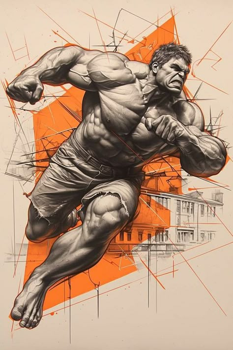 Hulk Artwork, Hero Tattoo, Futurism Art, Hulk Art, Marvel Characters Art, Characters Inspiration Drawing, The Incredible Hulk, The Hulk, Art Gallery Wallpaper