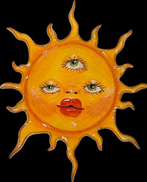 Vintage Sun Aesthetic, Pics For Collage, Sun Face Art, Sun With Face, Eye Png, Kewpie Art, Star Face, Sun Sticker, Collage Pieces