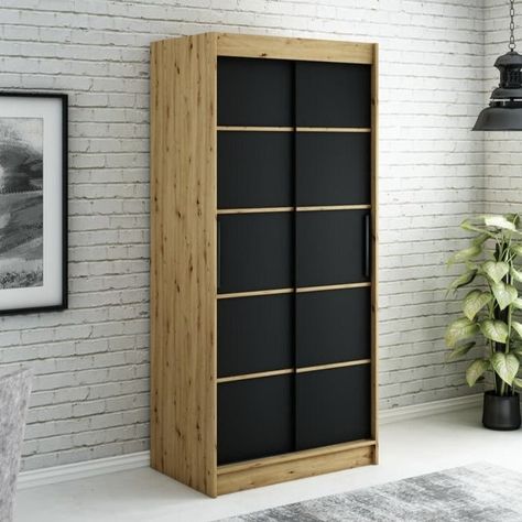 Exquisite! Captivating! Elevate your style with Leto V1 Sliding Door Wardrobe 100cm, available for a limited time at an incredible price #style #art #interiors #furniturewaveusa #Livingroomfurniture #interiorstyling #livingroomdecor #decorationideas #homedesign #furniturewaveuk Sliding Door Wardrobe, Bedroom Armoire, 2 Door Wardrobe, Set Of Drawers, Matching Furniture, Hanging Rail, Functional Storage, Contemporary Bedroom, Sliding Door