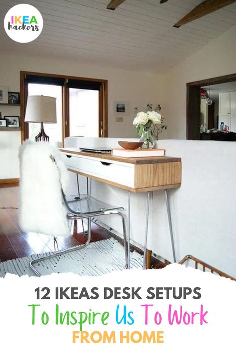 Need a little bit of inspiration for your home office?Try these different IKEA desk setups to create your work station.Whether you have space a double desk or just a tiny corner to set up a work desk, we hope you’ll get lots of ideas from this list. 12 IKEA desk setups to inspire us to work from home - IKEA Hackers Double Desk Ideas, Easy Diy Home Projects, Kids Study Desk, Double Desk, Ikea Finds, Ikea Ideas, Easy Ikea Hack, Desk Setups, Ikea Desk