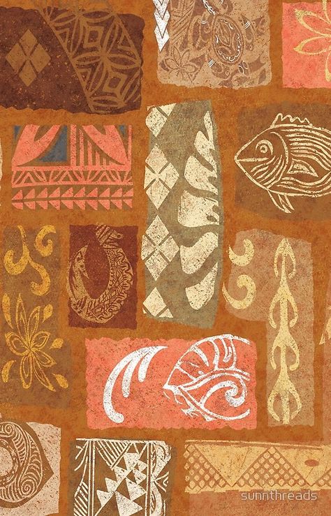 Vintage Hawaiian Wallpaper, Hawaii Print Pattern, Polynesian Wallpaper Iphone, Abstract Hawaiian Art, Vintage Hawaiian Aesthetic, Traditional Hawaiian Art, Hawaiian Colors, Hawaiian Folk Art, Vintage Hawaiian Print