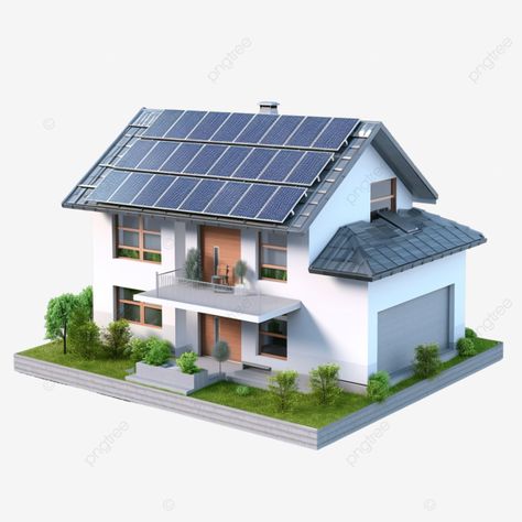 Solar Images, Home Solar Panels, House Png, Panoramic Wallpaper, Solar Home, House Template, 3d Elements, 3d Png, Ad Illustration