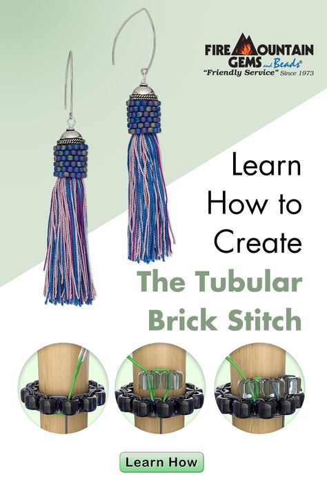 Popular Beaded Jewelry, Tubular Brick Stitch Patterns, Diy Beaded Earrings Tutorials Simple, How To Make Seed Bead Earrings, Diy Seed Bead Jewelry, Seed Bead Tutorial For Beginners, Diy Beaded Earrings Tutorials, Beaded Tassels Tutorial, Bead Brick Stitch