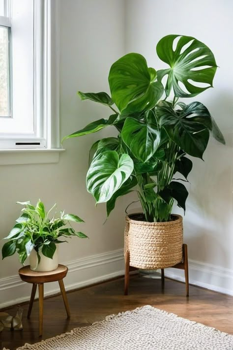 12 Best Indoor Corner Plants Interior Pots For Plants, Corner Plants Indoor Decor, Corner Plant Decor, Plant Styling Ideas, Tall House Plants Indoor, Apartment Plant Ideas, Plant Corner Living Room, Living Room Plants Ideas, Bedroom Plants Decor Ideas