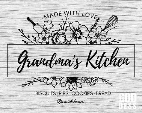 Grandma's Kitchen Sign SVG for Queen of the Kitchen or Cooking Mom as Chef Apron or Kitchen Quote Decor SVG, Mom's Kitchen, Cut File, Cricut - Etsy Kitchen Quotes Decor, Conversion Chart Kitchen, Kitchen Svg, Kitchen Logo, Kitchen Measurements, Grandma's Kitchen, Kitchen Conversion, Kitchen Quotes, Grandmas Kitchen