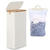 Compact Laundry Room, Slim Laundry Basket, Narrow Laundry, Hamper With Lid, Laundry Basket With Lid, Laundry Hamper With Lid, Laundry Cart, Bedroom Laundry, Dirty Clothes Basket