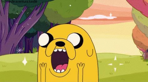 Jake Adventure Time GIF - Jake AdventureTime Amazed - Discover & Share GIFs Adventure Time Gif, Excited Gif, Jake Adventure Time, Jeremy Shada, Finn Jake, Adventure Time Wallpaper, Happy Gif, Happy Stickers, Finn The Human