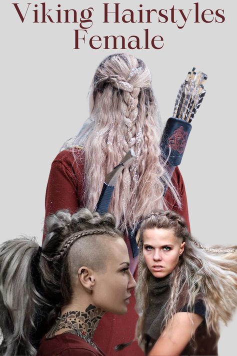 Braids, Beads, and Boldness: 30 Viking Hairdos for Ladies Viking Braids Female Shaved Sides, Hairstyles Viking Women, Viking Hair Shaved Sides Women, Traditional Norwegian Hairstyles, Viking Hair Braids Women, Girls Viking Hairstyles, Viking Warrior Woman Hair, Viking Style Hair For Women, Shield Maiden Hair