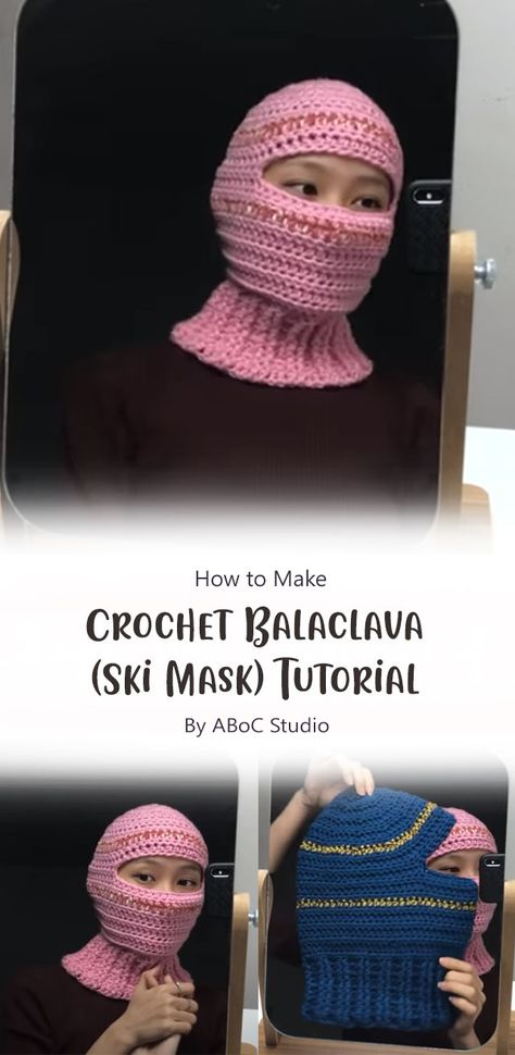 In this tutorial, ABoC Studio will guide you through the process of creating a stylish and cozy crochet balaclava, also known as a ski mask. This practical accessory is perfect for staying warm during cold winter days or enjoying outdoor activities such as skiing and snowboarding. Crochet Full Face Mask, Ski Mask Pattern Crochet, Mens Crochet Ski Mask Free Pattern, Crochet Face Cover, Crochet Sheisty Mask, Crochet Ski Mask Pattern Free, Crochet Mask Pattern Free, Crochet Face Mask Pattern Free, Crochet Balaclava Men