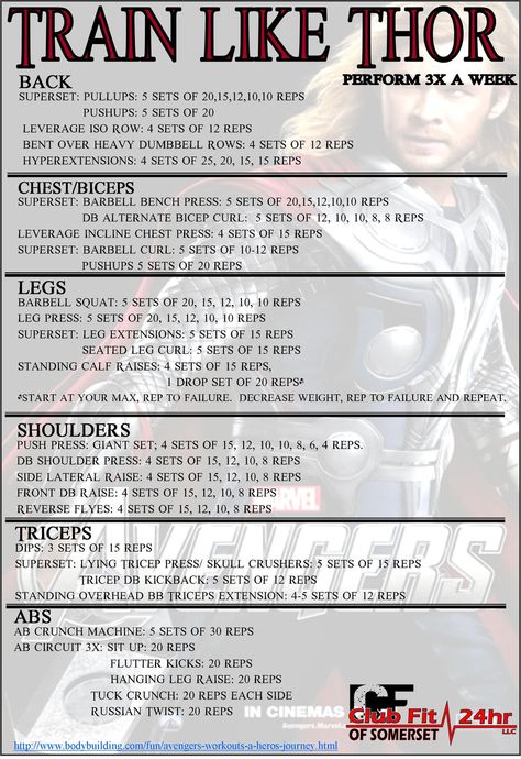 Thor Workout, Hercules Workout, Hero Workouts, Superhero Workout, Gym Antrenmanları, Full Body Workout Routine, Weekly Workout Plans, Weight Training Workouts, Celebrity Workout