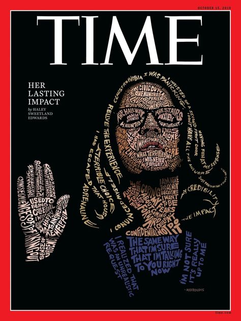 How Christine Blasey Ford’s Testimony Changed America | Time Typographic Portrait, Name Covers, Brett Kavanaugh, Robert Redford, Lewis Carroll, October 15, Time Magazine, Mad Men, Digital Magazine