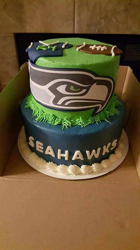 Seahawks Cake, Seattle Seahawks, B Day, Seattle, Cake Decorating, Football, Cake, Saying Goodbye, American Football