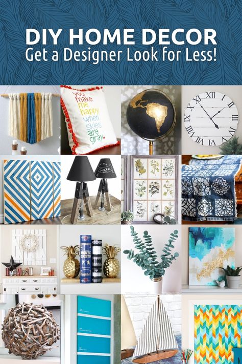 Want to be creative and make something for your home? Do it yourself and you can get the look for less! Find 50+ DIY home decor ideas here. Diy Home Decor Easy Creative Wall, Cheap Diy Home Decor Easy Creative, Bedrooms Cozy, House Numbers Diy, Boho Ideas, Diy Home Accessories, Home Design Magazines, Random Crafts, Room Makeovers