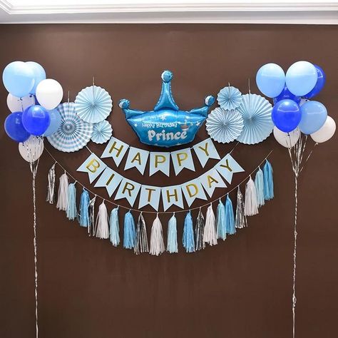 Diy Birthday Decorations For Boys, Simple Birthday Decorations For Kids, Kids Bday Decoration Ideas At Home, Birthday Decoration Ideas Simple, Birthday Backdrop Ideas Kids, Easy Diy Birthday Decorations, Happy Birthday Wall Decoration, Birthday Decoration Ideas For Kids, Simple Birthday Backdrop