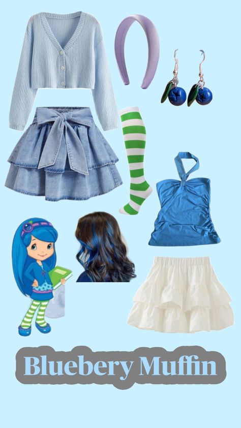 Blueberry Muffin Costume, Muffin Costume, Strawberry Shortcake Outfits, Blueberry Girl, Blueberry Muffin, Blue Berry Muffins, Strawberry Shortcake, Halloween Costumes, Muffins