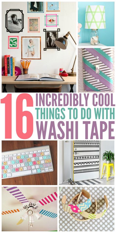 Washi Tape Picture Frames, Diy Washi Tape Storage, Washi Tape Wall Decor, Washi Tape Frame, Diy Washi Tape Crafts, Wash Tape, Washi Tape Wall, Washi Tape Uses, Washi Tape Storage