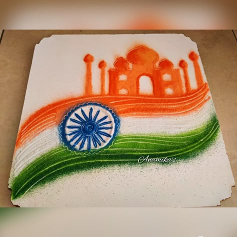 15 August Independence Day Rangoli, Rangoli Competition, Colour Kolam, House Drawing For Kids, 3d Rangoli, Watercolor Indian, Rangoli Designs For Competition, Independence Day Drawing, Poster Rangoli