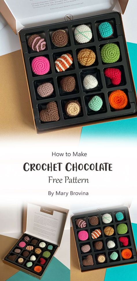 This is a very simple and easy crochet pattern to make. It will be the perfect gift for your family or friends. You can use any color you like, just don’t forget to check out the pattern below so you can learn how to make this yummy crochet chocolate. Easy Crochet Amigurumi, Crochet Chocolate, Diy Crochet Hook, Crochet Baby Doll, Fancy Crochet, Amigurumi Gift, Crochet Amigurumi Patterns, Crochet Photo Props, Easy Amigurumi