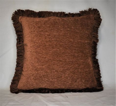 Beautiful transitional designed pillow that is sure to high light you room.  HIgh end designer quality heavy linen chenille throw pillow in shades of burnt orange, aqua and yellow on off white chenille linen fabric.  You will love the quanlity of these fine heavy long fringed pillows.  Complete pillow with hidden zipper and polyester fiber insert. Orange And Aqua, Chenille Throw Pillows, Orange Copper, White Liners, Chenille Throw, Dark Copper, Decorative Throws, Color Of The Year, Fabric Samples