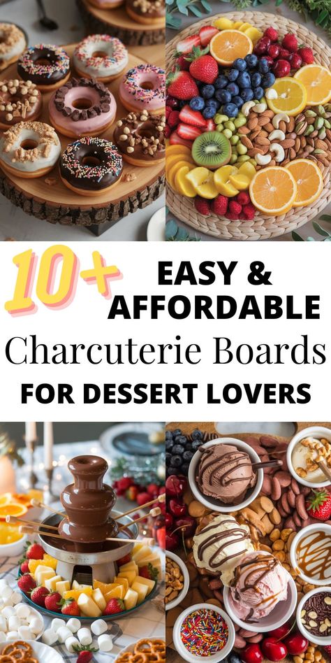 10+ Easy & Affordable Dessert Charcuterie Board Ideas You Gotta Try Healthy Dessert Charcuterie Board, Charcuterie Board Desert, Dessert Boards For Parties, Dessert Board Platter, Cake Charcuterie Board, Dessert Charcuterie Board Ideas, Dessert Charcuterie Board, Rich Cheesecake, Dessert Charcuterie