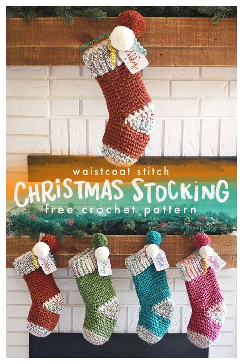 Free Crochet Christmas Stocking Pattern, Free Crochet Christmas Stocking, Crochet Stocking Pattern Free, Christmas Stocking Pattern Free, Baby Christmas Stocking, Stocking Pattern Free, Holiday Crochet Patterns, Crochet Christmas Stocking Pattern, Crochet Stocking