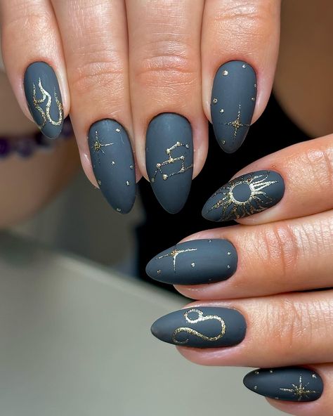 Posted by Zoe Scott: Today let's shake it up with the ultimate game-changer: Black Matte Nails. These are far from your basic mani; they're a whole vibe that'll make you t... Half Matte Half Gloss Nails, Black Matte Nail Designs, Matte And Shiny Nails, Black Matte Nails, Matte Almond Nails, Celestial Nails, Matte Nails Glitter, Mystic Nails, Butterfly Nail Designs