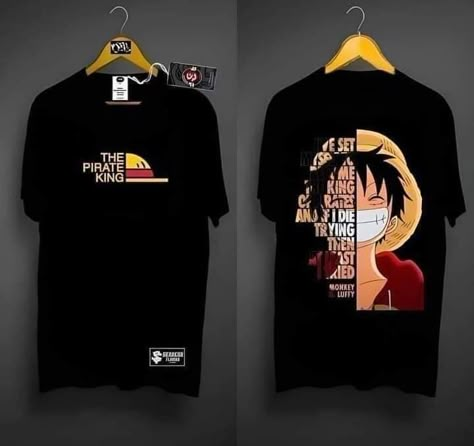 Luffy Tshirt, Luffy Black, T Shirt Logo Design, Cool Shirt Designs, Creative T Shirt Design, Typography Shirts, Shirt Logo Design, Tee Shirt Fashion, Tshirt Printing Design