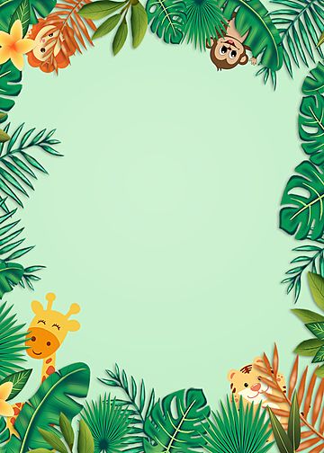 Cartoon Jungle Animals Background, Safari Invitation Background, Safari Background Jungle Theme, Jungle Safari Background, Jungle Background For Editing, Jungle Theme Background, Cartoon Jungle Background, Cute Animals Background, Monkey Background