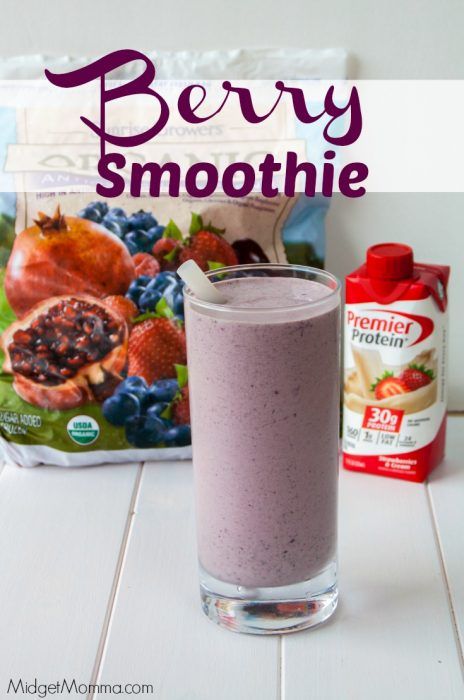 Protien Shake Recipes, Protein Drink Recipes, Berry Protein Smoothie, Energizing Breakfast, Premier Protein Shakes, Infused Waters, Protein Fruit, Smoothie Fruit, Easy Protein