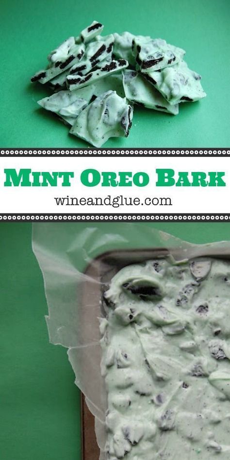 Mint Oreo Bark, Oreo Bark, Mint Oreo, Candy Bark, Bark Recipe, Homemade Candies, Yummy Sweets, Holiday Baking, Candy Recipes