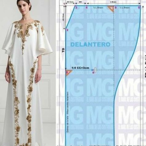 Simple Design Clothes, Abaya Pattern, Kaftan Pattern, Projek Menjahit, Sewing Clothes Women, Blouse Pattern Sewing, Sewing Design, Diy Sewing Clothes, Couture Sewing