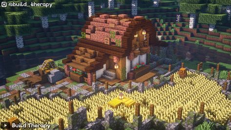 Minecraft Farmhouse, Medieval House, Minecraft Structures, Minecraft Farm, Bangunan Minecraft, Minecraft Cottage, Theater Design, Tattoos Men, Minecraft Castle