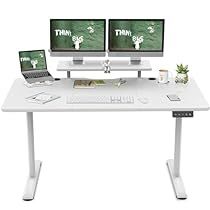 Desk With Monitor Shelf, Desk With Monitor, Monitor Shelf, Standing Desk Ergonomics, Table Computer, Electric Standing Desk, Computer Workstation, Adjustable Height Standing Desk, Frame Structure