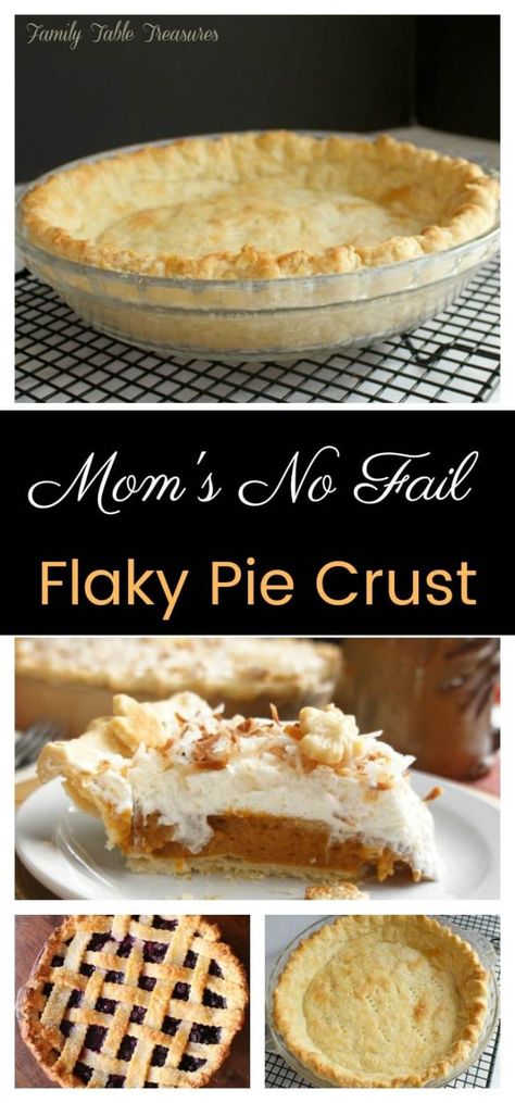 Double Pie Crust Recipe, No Fail Pie Crust, Perfect Flaky Pie Crust, Best Pie Crust Recipe, Decadent Cheesecake, Flaky Pie Crust Recipe, Pie Crust Recipe Easy, Recipe Cheesecake, Pie Dough Recipe