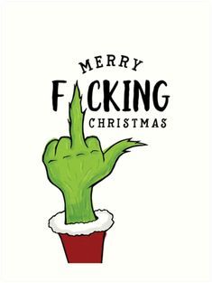 Funny Grinch, Christmas Funny, Holiday Card, Grinch, Christmas Card, Cactus, Art Print, Humor, Funny