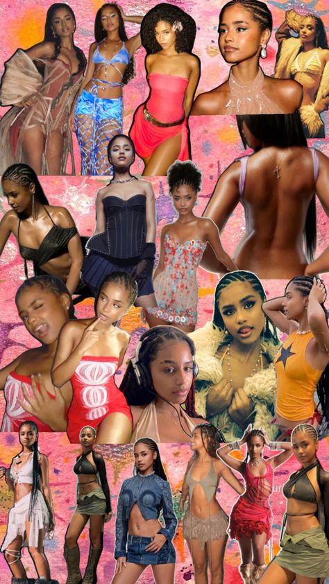 Collage Wallpaper, Black Femininity, Black Is Beautiful, Aesthetic Outfits, Celebrity Crush, Outfit Inspirations, Hip Hop, Braids, Collage