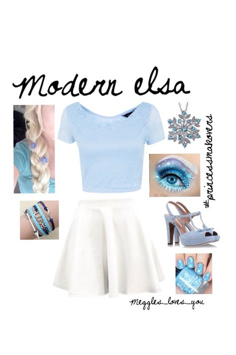 Modern day Elsa Elsa Clothes, Modern Elsa, Elsa Outfit, Disney Bound Outfits Casual, Disney Princess Outfits, Princess Halloween Costume, Work Outfit Inspiration, Elsa Costume, Modern Costumes