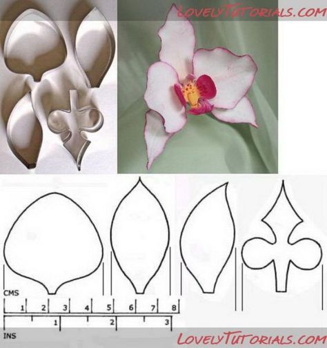 Fondant Flower Tutorial, Săpunuri Handmade, Paper Flower Patterns, Wafer Paper Flowers, Diy Flores, Gumpaste Flowers, Gum Paste Flowers, Fondant Flowers, Paper Flower Template