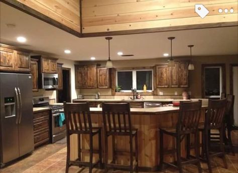 Knotty alder cabinets with Jacobean stain and stainless appliances.                                                                                                                                                                                 More Alder Stain Colors, Stain Cabinets, Knotty Alder Cabinets, Jacobean Stain, Alder Cabinets, Staining Cabinets, Knotty Alder, Stainless Appliances, Backyard Decor